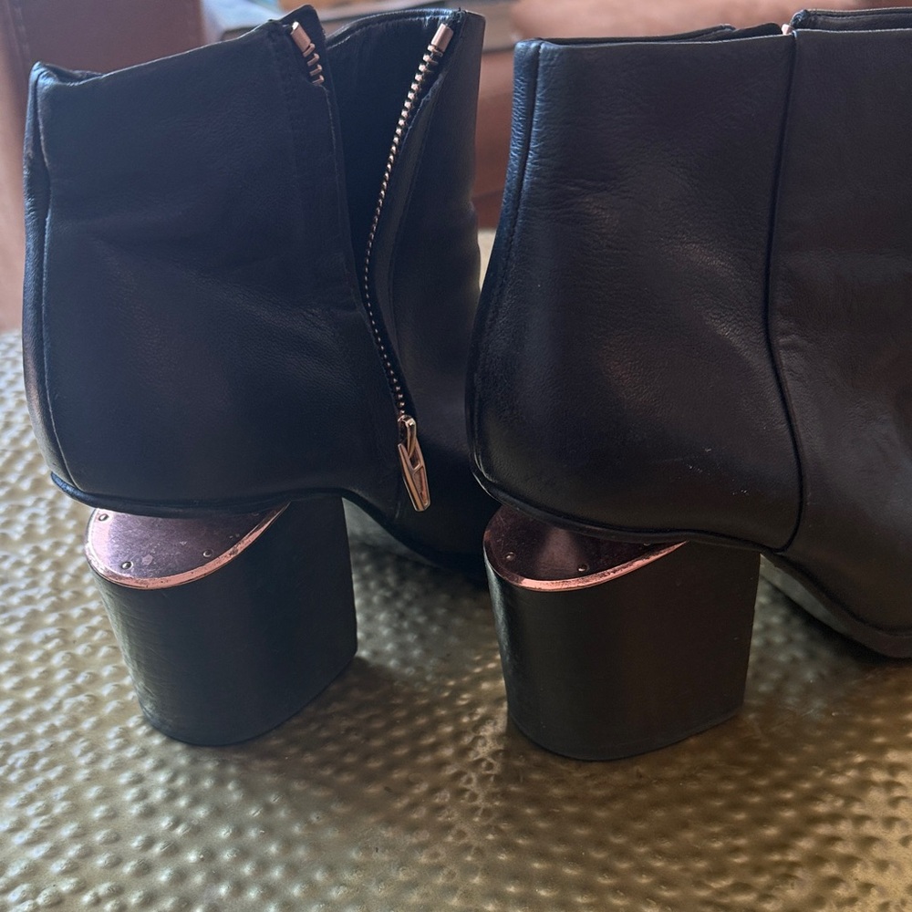 Alexander Wang Black Leather Heeled Boots